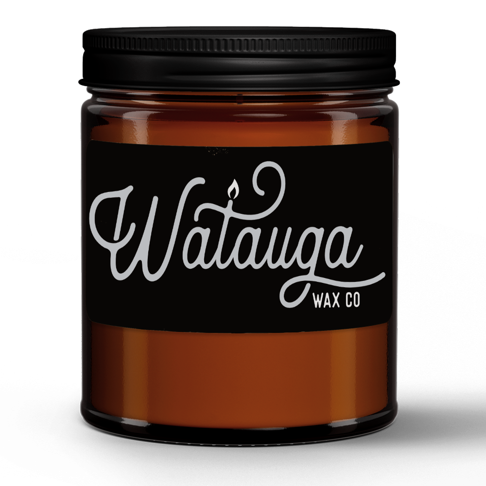 Yule Log - Natural Wax Candle in Amber Jar (9oz)
