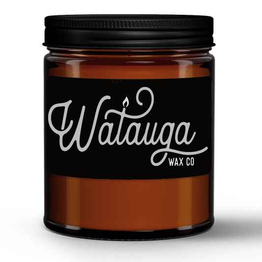 Yule Log - Natural Wax Candle in Amber Jar (9oz)